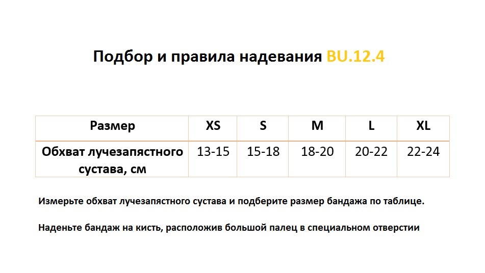 Ортез на лучезапястный сустав BU.12.4 ORTOMEDICA , умеренная фиксация купить в OrtoMir24